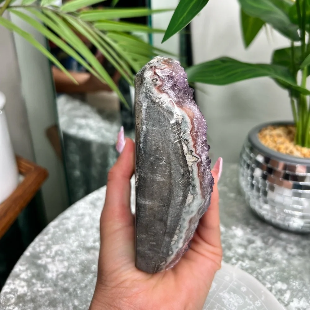 Druzy Lavender Amethyst Heart- DLA01 - Picture 7 of 7